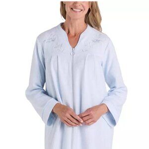NWT Embroidered Waffle-Knit Nightgown by Miss Elaine S